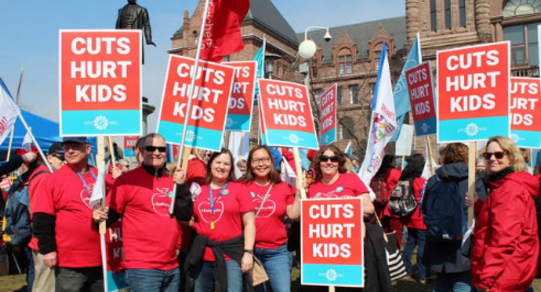 Cuts Hurt Kids Protest Signs